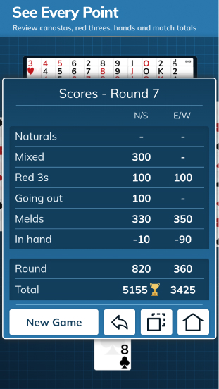 Classic Canasta app screenshot 5