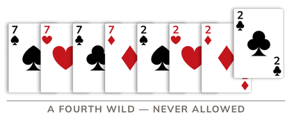 No meld may hold more than three wild cards, however many natural cards it has.