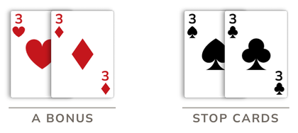 Red threes lay themselves out beside your melds. Black threes do not — they block the pile instead.