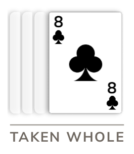 The pile is taken whole, by melding its top card or laying it off.